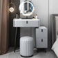 Contemporary Vanity Dressing Table Set with Mirror and Stool