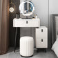 Contemporary Vanity Dressing Table Set with Mirror and Stool