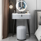 Contemporary Vanity Dressing Table Set with Mirror and Stool