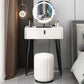 Contemporary Vanity Dressing Table Set with Mirror and Stool