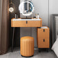 Contemporary Vanity Dressing Table Set with Mirror and Stool