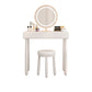 Contemporary White Wooden Vanity Dressing Table with 2 Drawers