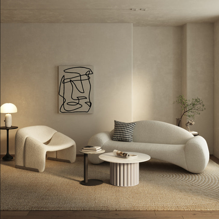Scandinavian Seating White Cushions Standard Recessed Arm Living Room Sofa Clearhalo 'furn' 'furn_sofas' 'Furniture' 'Living Room Furniture' 'Sofa' 'sofas' 7533706