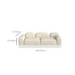 Scandinavian Sofa Fabric White Cushions Standard Square Arm Living Room Seating Clearhalo 'furn' 'furn_sofas' 'Furniture' 'Living Room Furniture' 'Sofa' 'sofas' 7533734