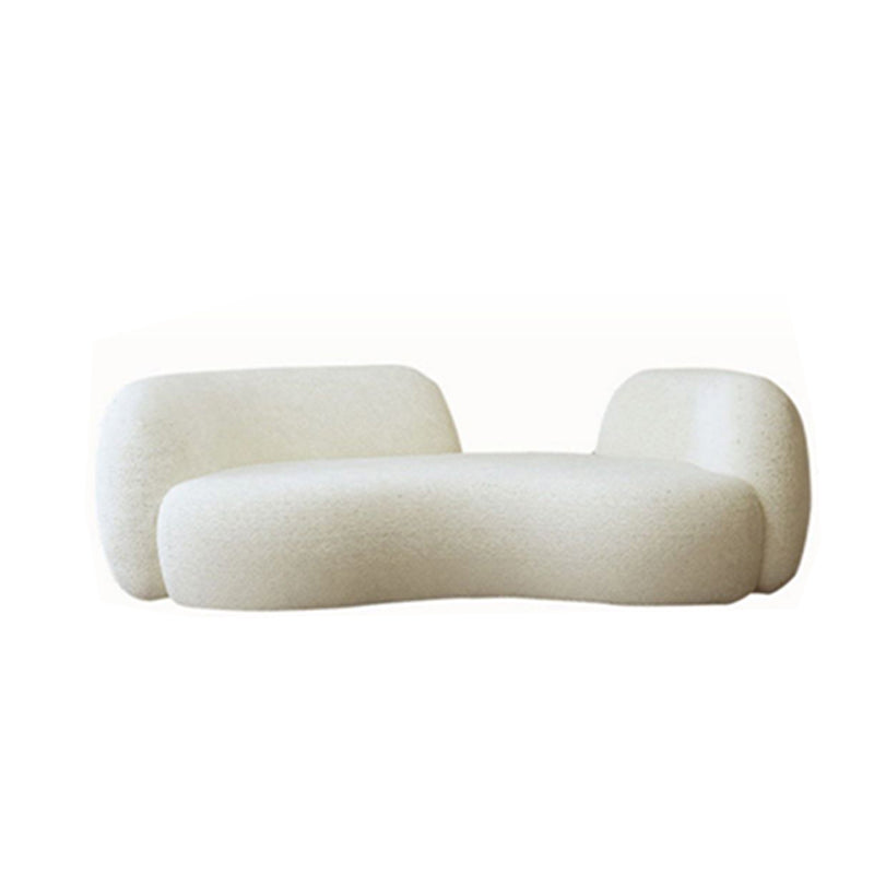 Scandinavian Seating Fabric Living Room White Tuxedo Arm Cushions Curved Sofa Clearhalo 'furn' 'furn_sofas' 'Furniture' 'Living Room Furniture' 'Sofa' 'sofas' 7533744