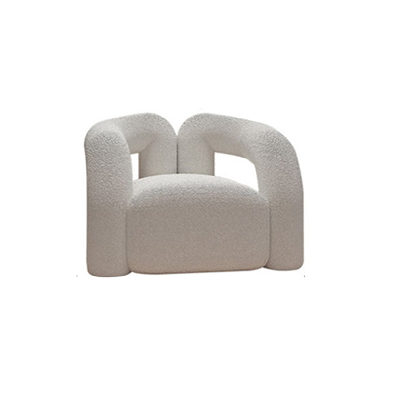 Scandinavian Seating Fabric Living Room White Tuxedo Arm Cushions Curved Sofa Clearhalo 'furn' 'furn_sofas' 'Furniture' 'Living Room Furniture' 'Sofa' 'sofas' 7533749