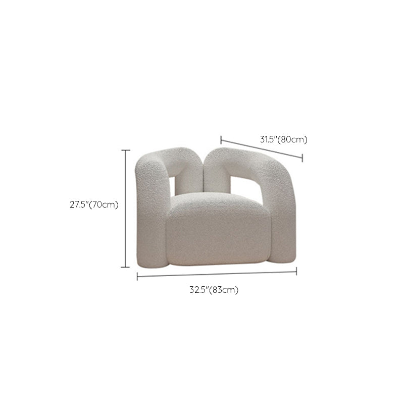Scandinavian Seating Fabric Living Room White Tuxedo Arm Cushions Curved Sofa Clearhalo 'furn' 'furn_sofas' 'Furniture' 'Living Room Furniture' 'Sofa' 'sofas' 7533753