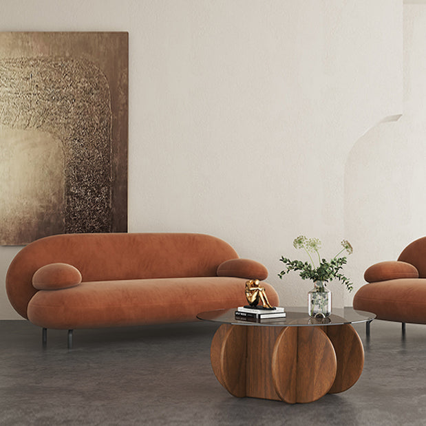 Scandinave Settee Le cuir salon Pillow Top Top Bras Coussins