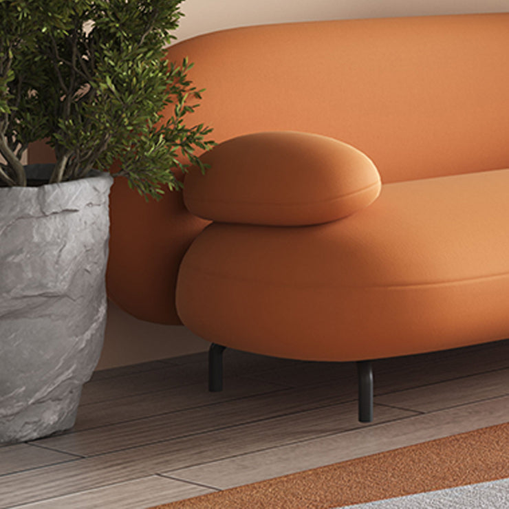 Scandinave Settee Le cuir salon Pillow Top Top Bras Coussins