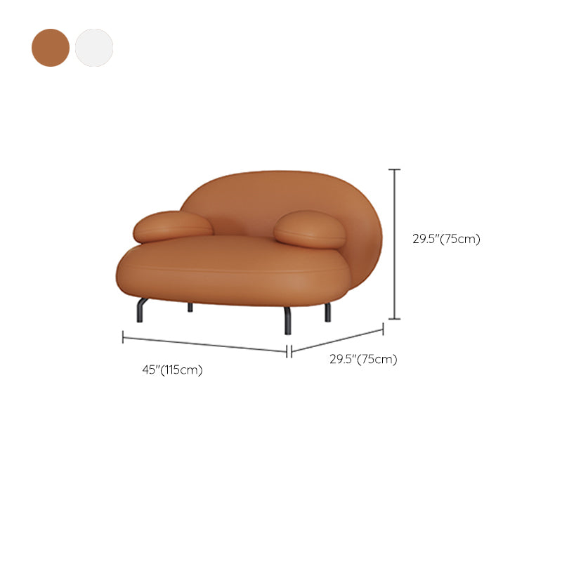 Scandinave Settee Le cuir salon Pillow Top Top Bras Coussins