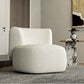 Scandinavian Settee Fabric Living Room Armless Curved Cushions White Sofa