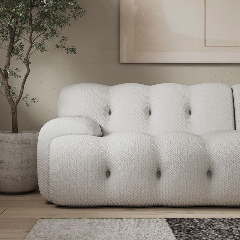 Skandinavische Sitzstoff Wohnzimmer eingebrauchter Arm getuftetes Standardsofa