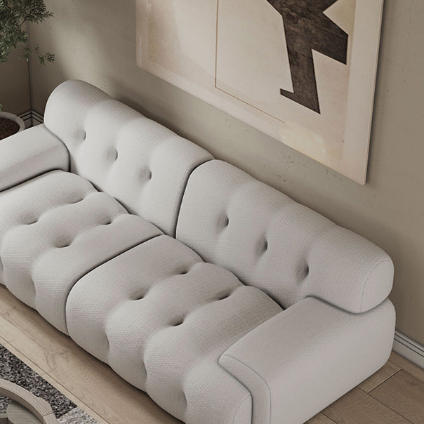 Skandinavische Sitzstoff Wohnzimmer eingebrauchter Arm getuftetes Standardsofa