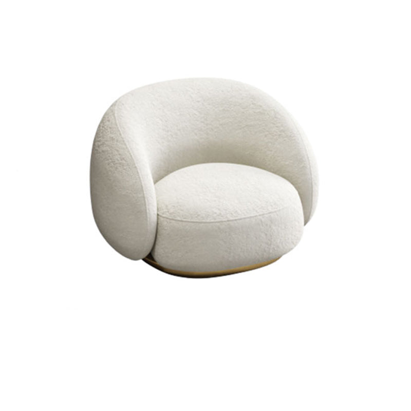 Skandinavisches Sofa Stoff weiß Wohnzimmer Smoking Armkissen gebogener Sofa