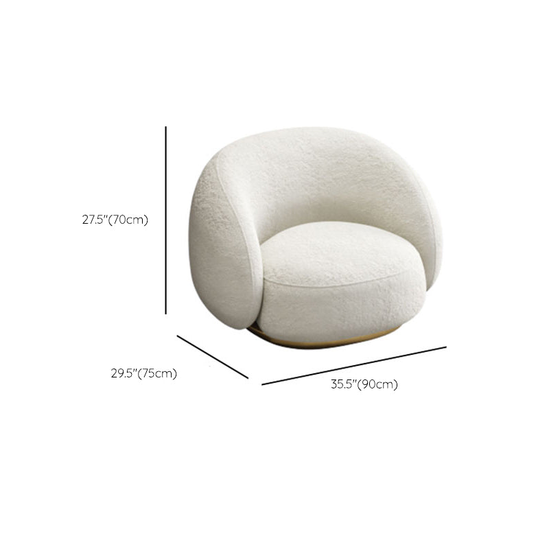 Skandinavisches Sofa Stoff weiß Wohnzimmer Smoking Armkissen gebogener Sofa