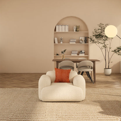 Scandinavian Seating White Fabric Living Room Recessed Arm Cushions Standard Sofa 41"L x 36"W x 28"H Clearhalo 'furn' 'furn_sofas' 'Furniture' 'Living Room Furniture' 'Sofa' 'sofas' 7533836