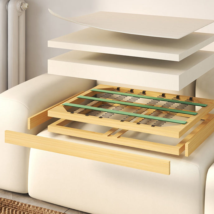 Scandinavian Seating White Fabric Living Room Recessed Arm Cushions Standard Sofa Clearhalo 'furn' 'furn_sofas' 'Furniture' 'Living Room Furniture' 'Sofa' 'sofas' 7533844