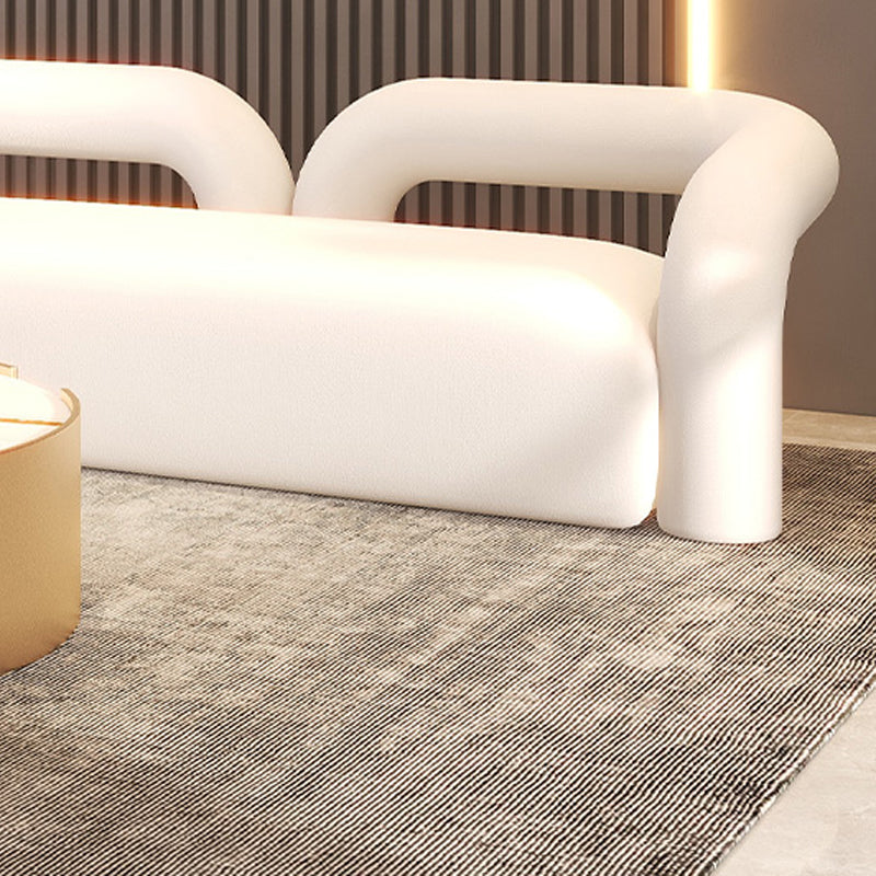 Cuscini bianchi di divano scandinavo smoking braccio soggiorno in tessuto divano in tessuto