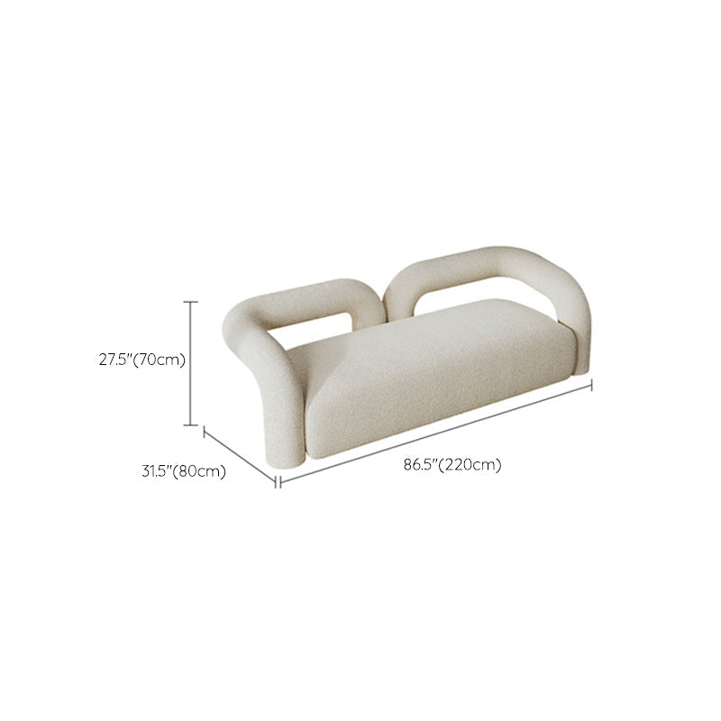 Cuscini bianchi di divano scandinavo smoking braccio soggiorno in tessuto divano in tessuto