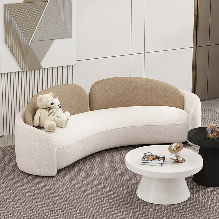 Skandinavische Sofa Stoff Smoking Arm Kissen Wohnzimmer weiße Sitzgelegenheiten