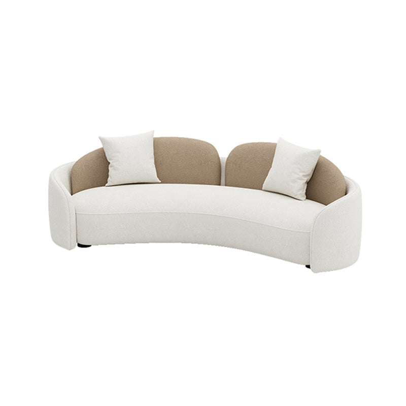 Skandinavische Sofa Stoff Smoking Arm Kissen Wohnzimmer weiße Sitzgelegenheiten