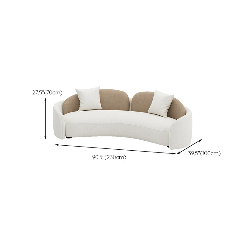 Skandinavische Sofa Stoff Smoking Arm Kissen Wohnzimmer weiße Sitzgelegenheiten