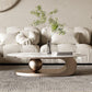 Glam Metal Abstract Base Cocktail Table Slate Top Coffee Table