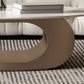 Glam Metal Abstract Base Cocktail Table Slate Top Coffee Table