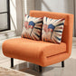 Contemporary Convertible Sofas with Tight Back in Faux Leather/Linen Blend 35"L x 28"W x 32"H Orange Clearhalo 'furn' 'furn_futons' 'Furniture' 'Futons & Daybeds' 'Futons' 'Living Room Furniture' 7533968