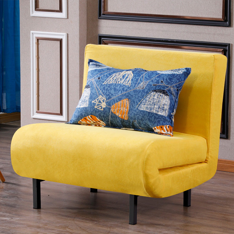 Contemporary Convertible Sofas with Tight Back in Faux Leather/Linen Blend 35"L x 28"W x 32"H Ginger Clearhalo 'furn' 'furn_futons' 'Furniture' 'Futons & Daybeds' 'Futons' 'Living Room Furniture' 7533970