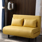 Contemporary Convertible Sofas with Tight Back in Faux Leather/Linen Blend 47"L x 28"W x 32"H Yellow Clearhalo 'furn' 'furn_futons' 'Furniture' 'Futons & Daybeds' 'Futons' 'Living Room Furniture' 7533978