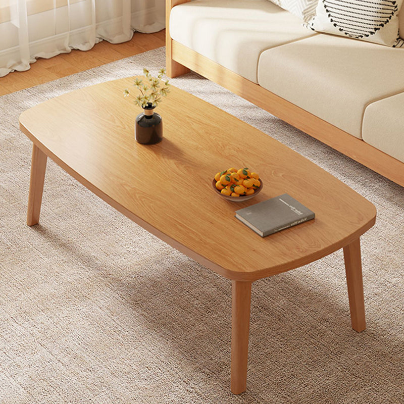Simple Solid Wood Rectangular Coffee Table 4 Legs Folding Cocktail Table Clearhalo 'Coffee & Accent Tables' 'Coffee Tables' 'coffee_tables' 'furn' 'furn_coffee_tables' 'Furniture' 'Living Room Furniture' 7534076