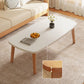 Simple Solid Wood Rectangular Coffee Table 4 Legs Folding Cocktail Table 47"L x 22"W x 17"H White Non-Foldable Clearhalo 'Coffee & Accent Tables' 'Coffee Tables' 'coffee_tables' 'furn' 'furn_coffee_tables' 'Furniture' 'Living Room Furniture' 7534080