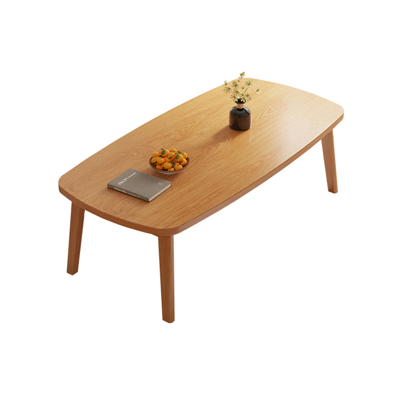 Simple Solid Wood Rectangular Coffee Table 4 Legs Folding Cocktail Table Clearhalo 'Coffee & Accent Tables' 'Coffee Tables' 'coffee_tables' 'furn' 'furn_coffee_tables' 'Furniture' 'Living Room Furniture' 7534081