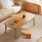 Simple Solid Wood Rectangular Coffee Table 4 Legs Folding Cocktail Table 47"L x 22"W x 17"H Natural Foldable Clearhalo 'Coffee & Accent Tables' 'Coffee Tables' 'coffee_tables' 'furn' 'furn_coffee_tables' 'Furniture' 'Living Room Furniture' 7534089