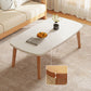 Simple Solid Wood Rectangular Coffee Table 4 Legs Folding Cocktail Table 39"L x 22"W x 17"H White Non-Foldable Clearhalo 'Coffee & Accent Tables' 'Coffee Tables' 'coffee_tables' 'furn' 'furn_coffee_tables' 'Furniture' 'Living Room Furniture' 7534093