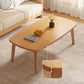 Simple Solid Wood Rectangular Coffee Table 4 Legs Folding Cocktail Table 39"L x 22"W x 17"H Natural Non-Foldable Clearhalo 'Coffee & Accent Tables' 'Coffee Tables' 'coffee_tables' 'furn' 'furn_coffee_tables' 'Furniture' 'Living Room Furniture' 7534095