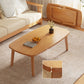 Simple Solid Wood Rectangular Coffee Table 4 Legs Folding Cocktail Table 39"L x 22"W x 17"H Natural Foldable Clearhalo 'Coffee & Accent Tables' 'Coffee Tables' 'coffee_tables' 'furn' 'furn_coffee_tables' 'Furniture' 'Living Room Furniture' 7534097