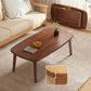 Simple Solid Wood Rectangular Coffee Table 4 Legs Folding Cocktail Table 39"L x 22"W x 17"H Walnut Foldable Clearhalo 'Coffee & Accent Tables' 'Coffee Tables' 'coffee_tables' 'furn' 'furn_coffee_tables' 'Furniture' 'Living Room Furniture' 7534098