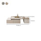 Rectangle Stone Cocktail Table Glam Single Coffee Table with Storage Drawers