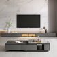 Single Coffee Table Rectangle Stone Cocktail Table with 4 Drawers