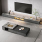 Single Coffee Table Rectangle Stone Cocktail Table with 4 Drawers