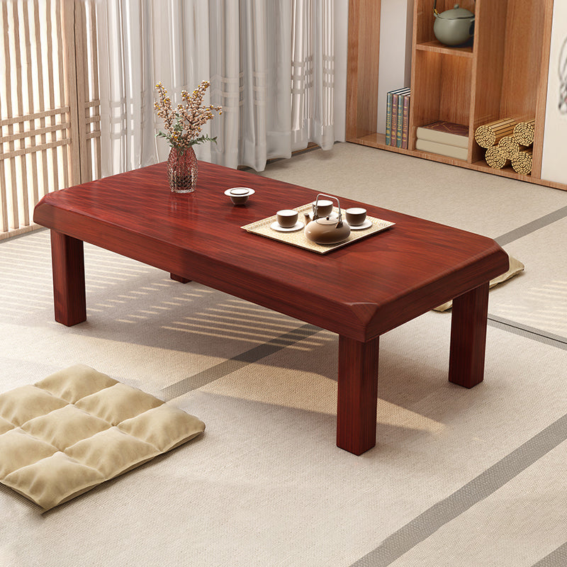 Simplicity Rectangle Wood Coffee Table Contemporary Single Coffee Table Red Brown Clearhalo 'Coffee & Accent Tables' 'Coffee Tables' 'coffee_tables' 'furn' 'furn_coffee_tables' 'Furniture' 'Living Room Furniture' 7534131