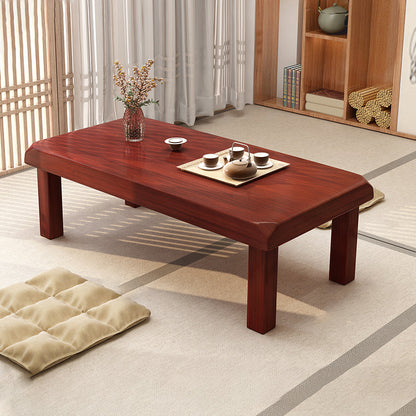 Simplicity Rectangle Wood Coffee Table Contemporary Single Coffee Table Red Brown Clearhalo 'Coffee & Accent Tables' 'Coffee Tables' 'coffee_tables' 'furn' 'furn_coffee_tables' 'Furniture' 'Living Room Furniture' 7534131