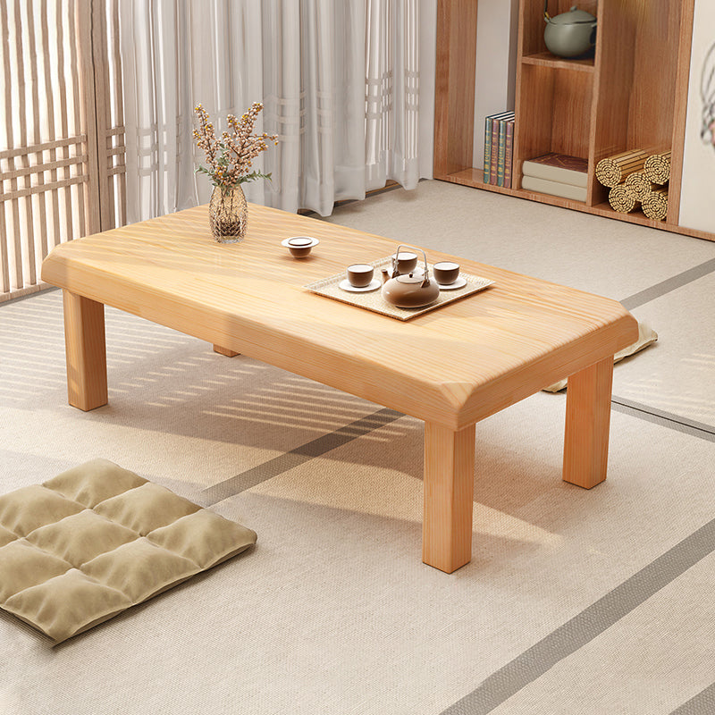 Simplicity Rectangle Wood Coffee Table Contemporary Single Coffee Table Natural Clearhalo 'Coffee & Accent Tables' 'Coffee Tables' 'coffee_tables' 'furn' 'furn_coffee_tables' 'Furniture' 'Living Room Furniture' 7534134