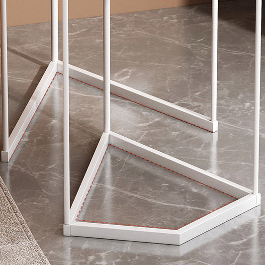 Minimalistic Coffee Table Round Glass Top Cocktail Table with Storage Clearhalo 'Coffee & Accent Tables' 'Coffee Tables' 'coffee_tables' 'furn' 'furn_coffee_tables' 'Furniture' 'Living Room Furniture' 7534157