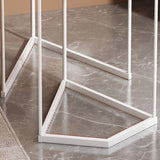 Minimalistic Coffee Table Round Glass Top Cocktail Table with Storage Clearhalo 'Coffee & Accent Tables' 'Coffee Tables' 'coffee_tables' 'furn' 'furn_coffee_tables' 'Furniture' 'Living Room Furniture' 7534157