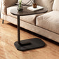 23.6" Tall C-shape End Table Wooden Accent Side Table for Living Room