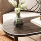 23.6" Tall C-shape End Table Wooden Accent Side Table for Living Room
