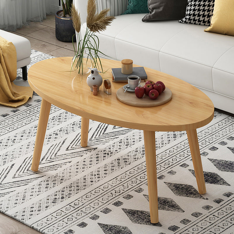 Country Farmhouse Coffee Table Folding Wooden Coffee Cocktail Table 31"L x 16"W x 17"H Natural Storage Not Included Clearhalo 'Coffee & Accent Tables' 'Coffee Tables' 'coffee_tables' 'furn' 'furn_coffee_tables' 'Furniture' 'Living Room Furniture' 7534180